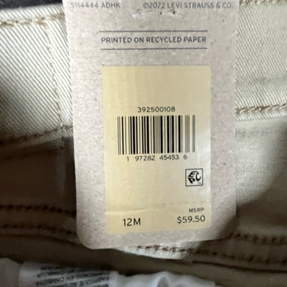 Levi's Women's Classic Straight Stretch Mid Rise Color Safari (Beige) Size 12 - Picture 8 of 12